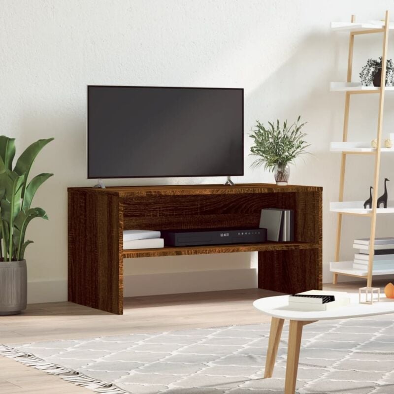 foto del prodotto vidaxl mobile porta tv rovere marrone 80x40x40 cm in legno multistrato