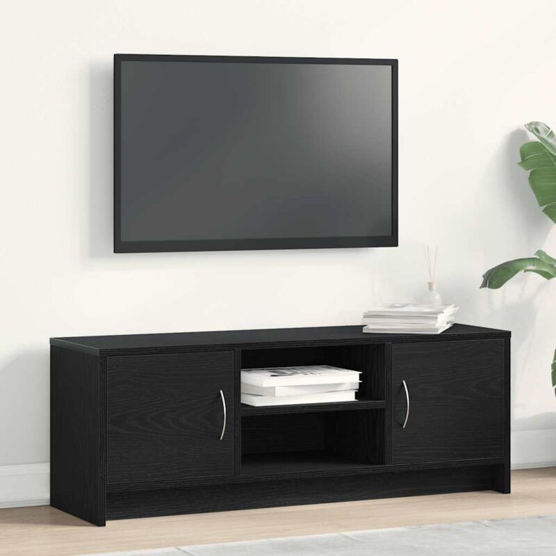 foto del prodotto vidaxl mobile porta tv rovere nero 102x30x37,5 cm legno multistrato