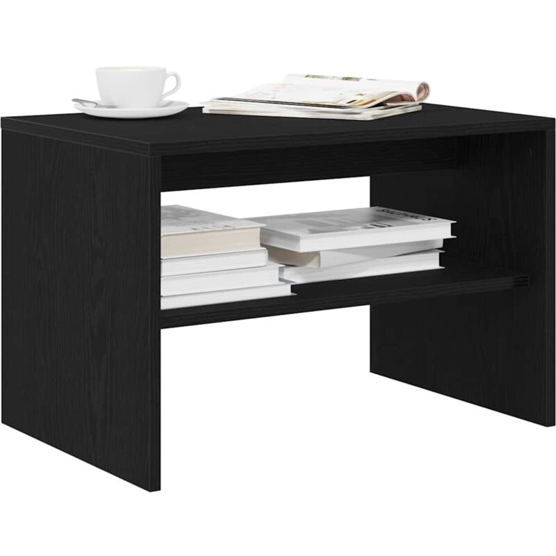 foto del prodotto vidaxl mobile porta tv rovere nero 60x40x40 cm in legno multistrato