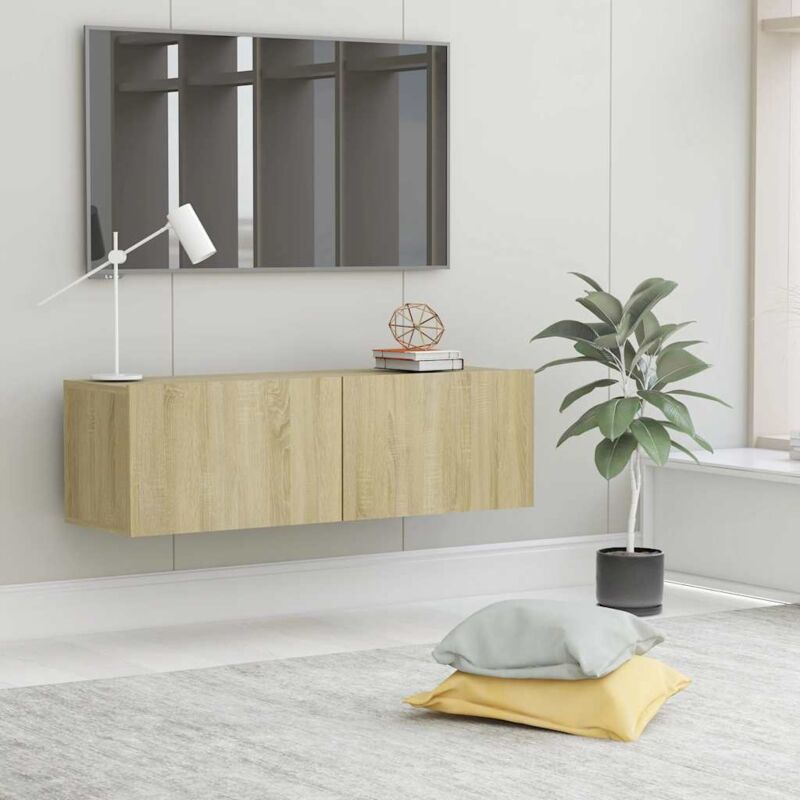 foto del prodotto vidaxl mobile porta tv rovere sonoma 100x30x30 cm in legno multistrato
