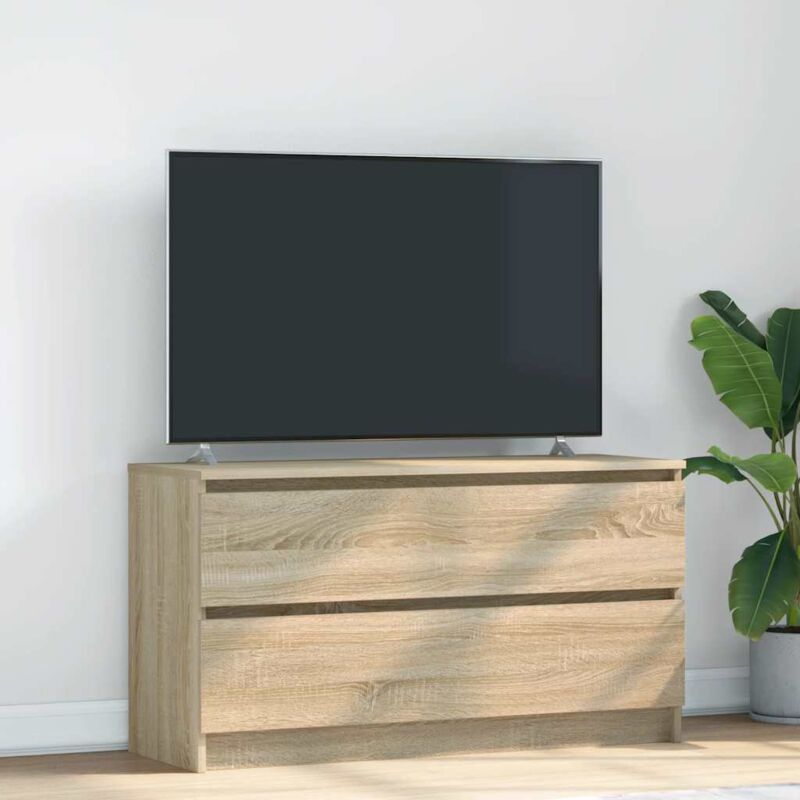 foto del prodotto vidaxl mobile porta tv rovere sonoma 100x35x54 cm in legno multistrato