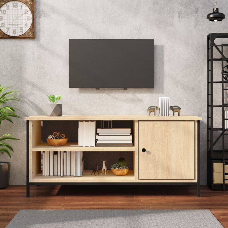 foto del prodotto vidaxl mobile porta tv rovere sonoma 100x40x45 cm in legno multistrato
