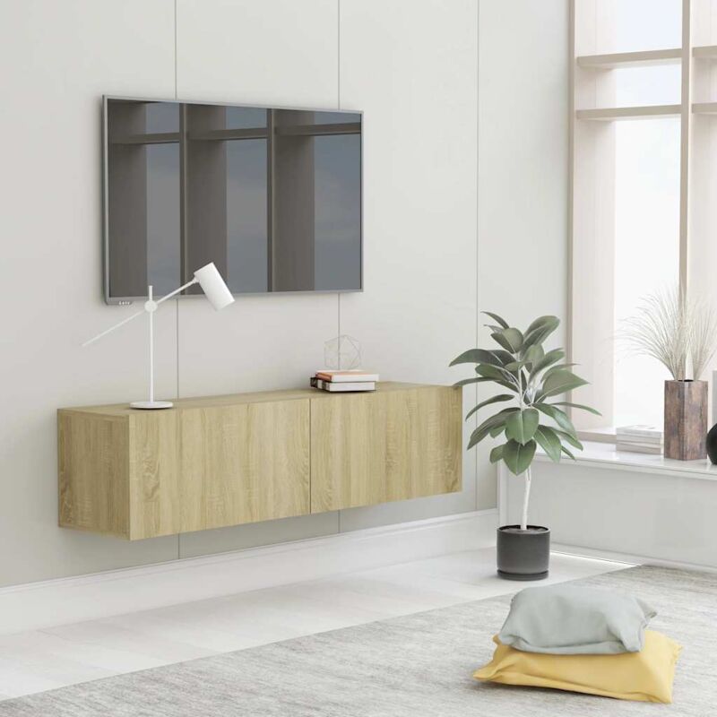 foto del prodotto vidaxl mobile porta tv rovere sonoma 120x30x30 cm in legno multistrato