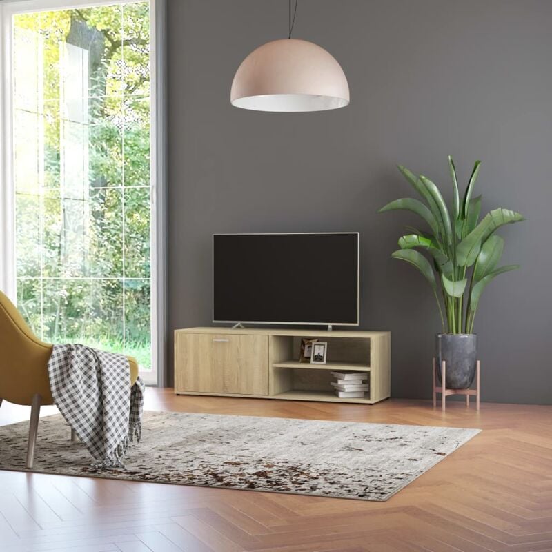 foto del prodotto vidaxl mobile porta tv rovere sonoma 120x34x37 cm in legno multistrato