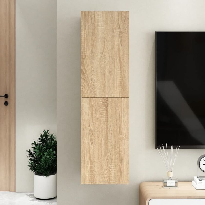 foto del prodotto vidaxl mobile porta tv rovere sonoma 30,5x30x110 cm legno multistrato