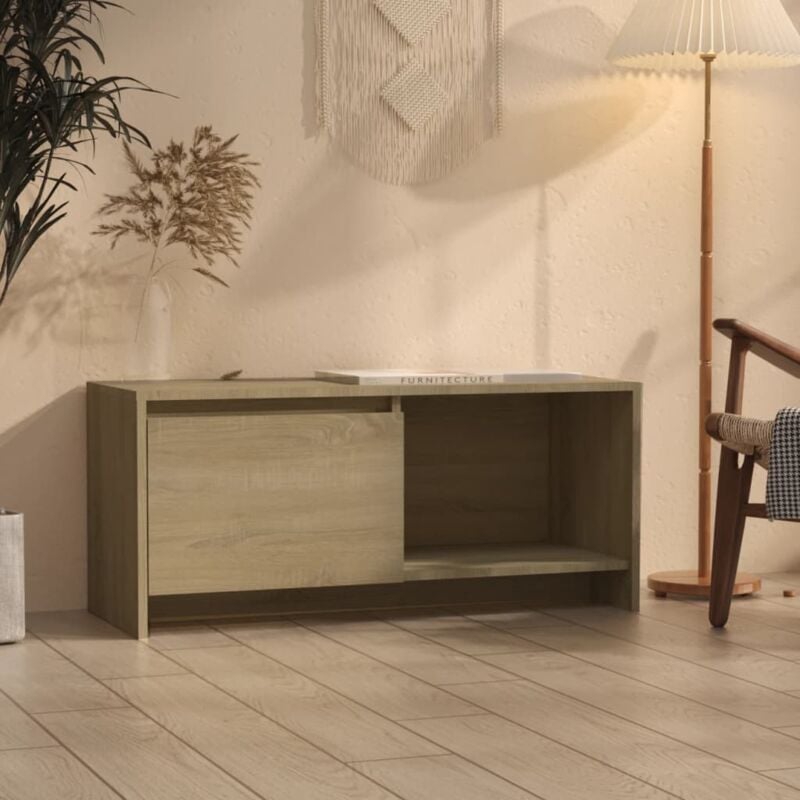 foto del prodotto vidaxl mobile porta tv rovere sonoma 90x35x40 cm in truciolato