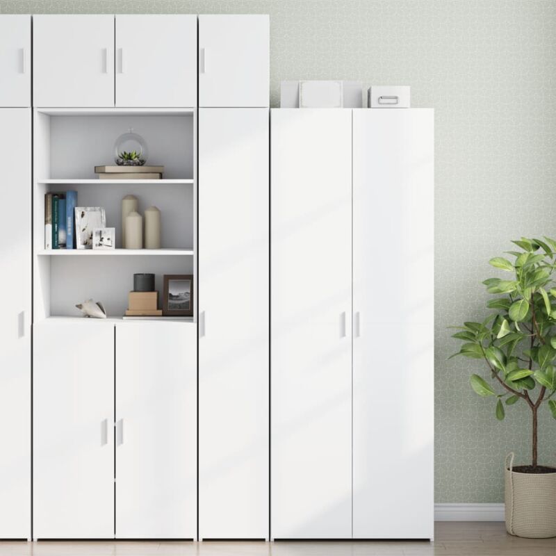 foto del prodotto vidaxl mobile sottile bianco 30x42,5x225 cm in truciolato