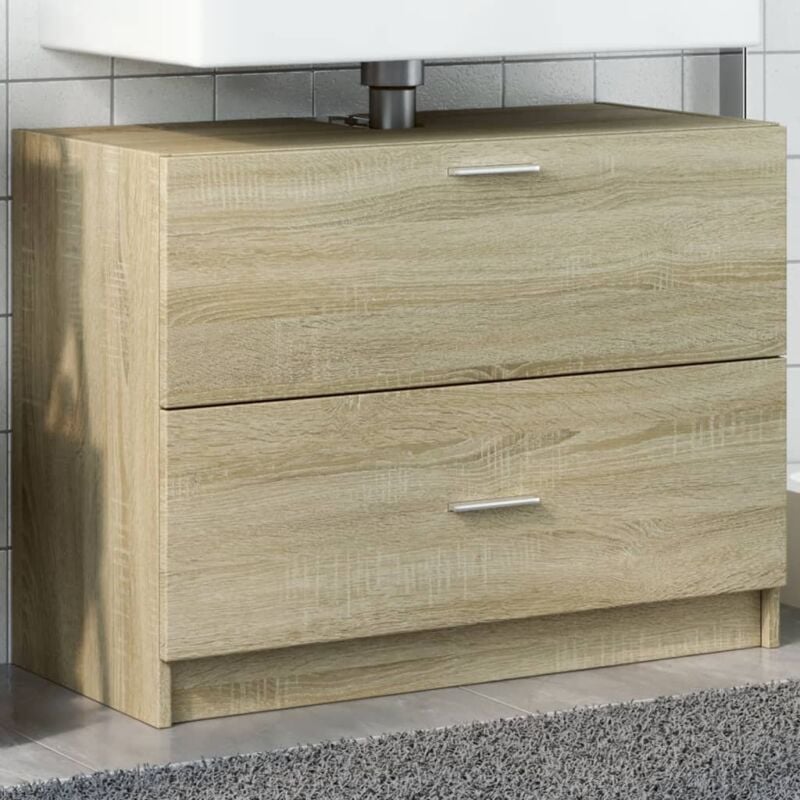 foto del prodotto vidaxl mobile sottolavabo rovere sonoma 78x37x59 cm in truciolare