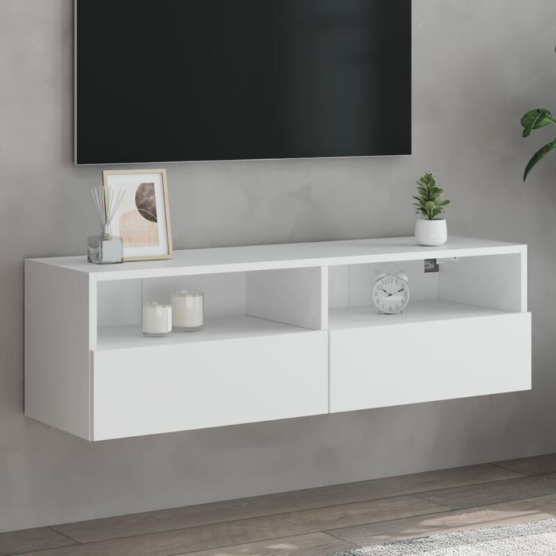 foto del prodotto vidaxl mobile tv a parete bianco 100x30x30 cm in legno multistrato