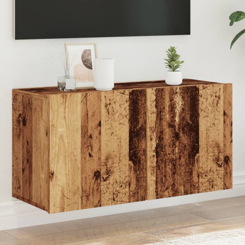 foto del prodotto vidaxl mobile tv a parete legno antico 80x30x41 cm