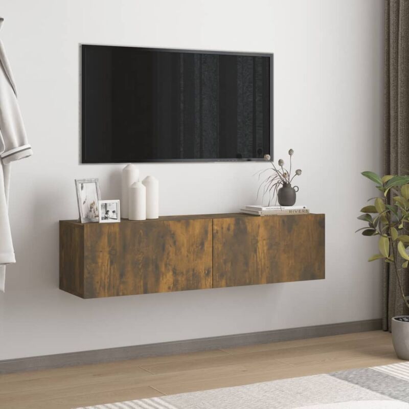 foto del prodotto vidaxl mobile tv a parete rovere fumo 120x30x30cm legno ingegnerizzato