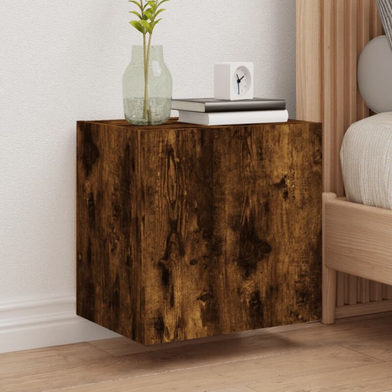 foto del prodotto vidaxl mobile tv a parete rovere fumo 40,5x30x40 cm legno multistrato