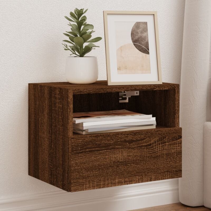foto del prodotto vidaxl mobile tv a parete rovere marrone 40x30x30 cm legno multistrato