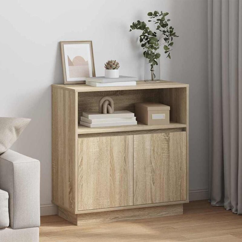 foto del prodotto vidaxl mobile tv con led rovere sonoma 71x34,5x75 cm legno ingegnerizzato