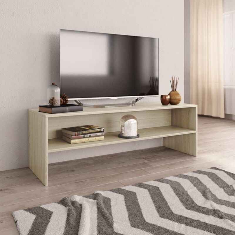 foto del prodotto vidaxl mobile tv con un vano ad ampio spazio in legno stile classico 120x40x40 cm vari colori colore rovere sonoma