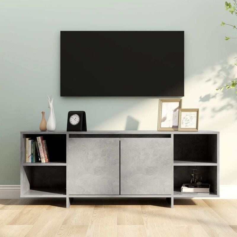 foto del prodotto vidaxl mobile tv grigio cemento 130x35x50 cm in truciolato