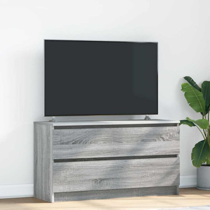 foto del prodotto vidaxl mobile tv grigio sonoma 100x35x54 cm in legno multistrato