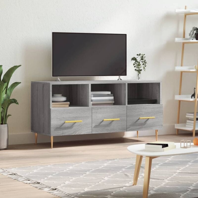 foto del prodotto vidaxl mobile tv grigio sonoma 102x36x50 cm in legno multistrato