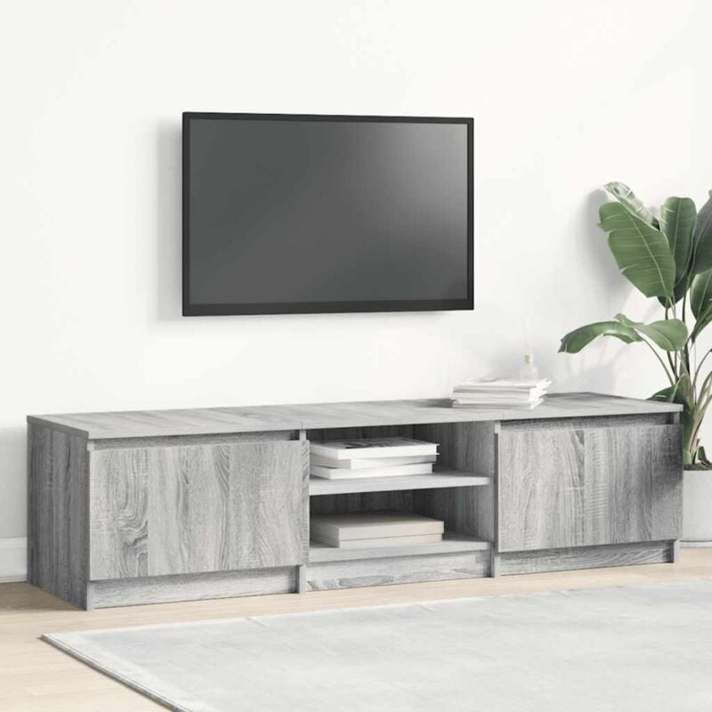 foto del prodotto vidaxl mobile tv grigio sonoma 140x40x35,5 cm in legno multistrato