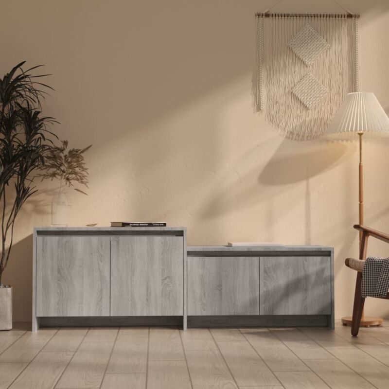 foto del prodotto vidaxl mobile tv grigio sonoma 146,5x35x50 cm in truciolato