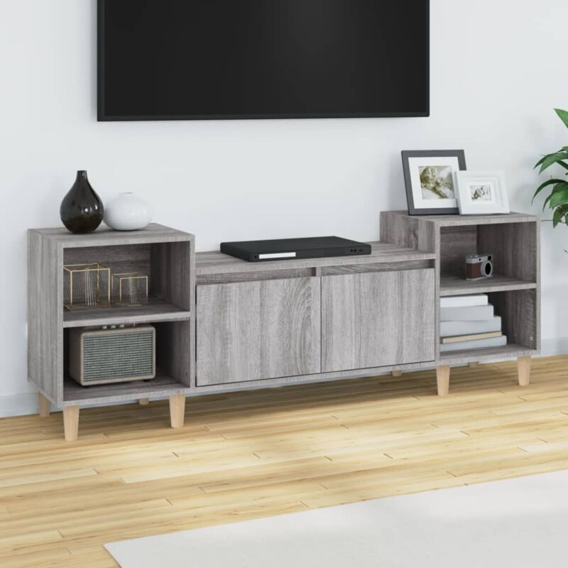 foto del prodotto vidaxl mobile tv grigio sonoma 160x35x55 cm in legno multistrato