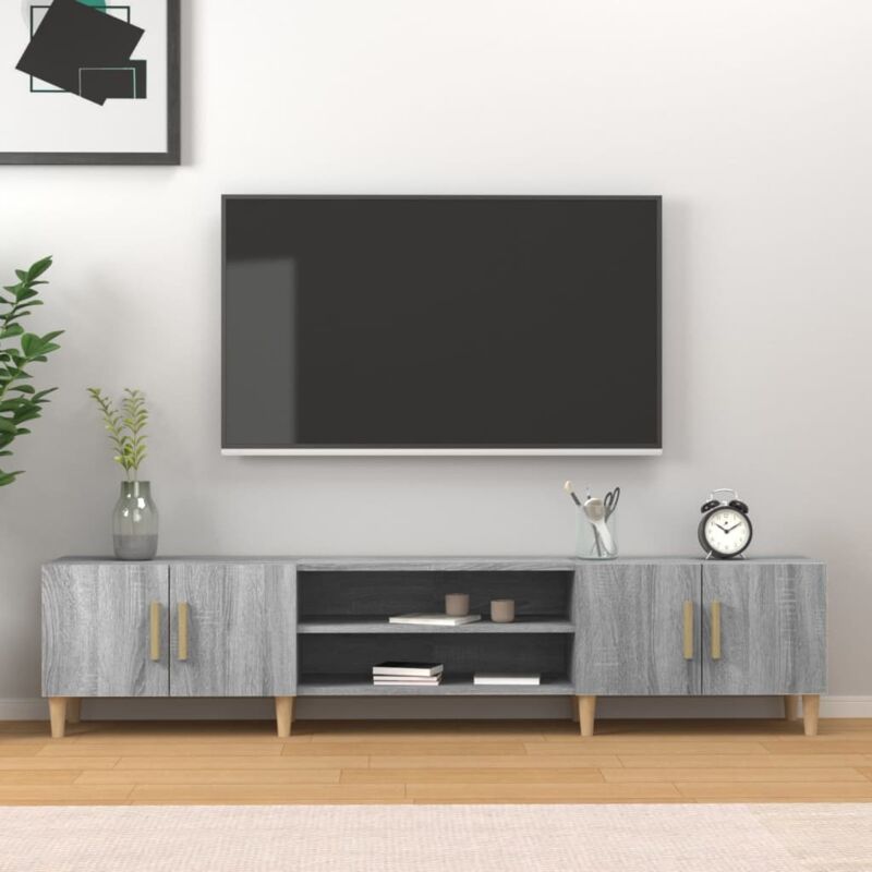 foto del prodotto vidaxl mobile tv grigio sonoma 180x31,5x40 cm in legno multistrato