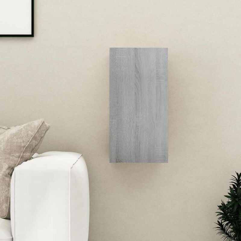 foto del prodotto vidaxl mobile tv grigio sonoma 30,5x30x60 cm in legno multistrato