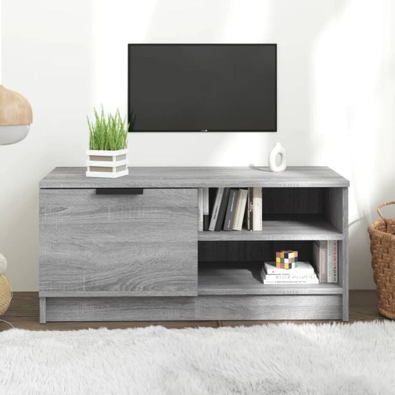 foto del prodotto vidaxl mobile tv grigio sonoma 80x35x36,5 cm in legno multistrato