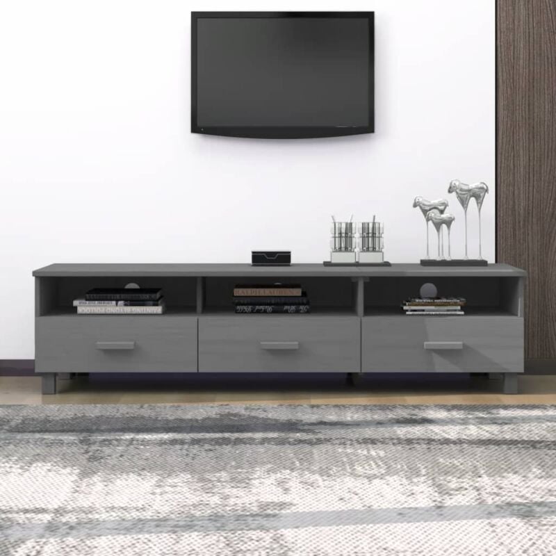 foto del prodotto vidaxl mobile tv hamar grigio scuro 158x40x40 cm in legno di pino