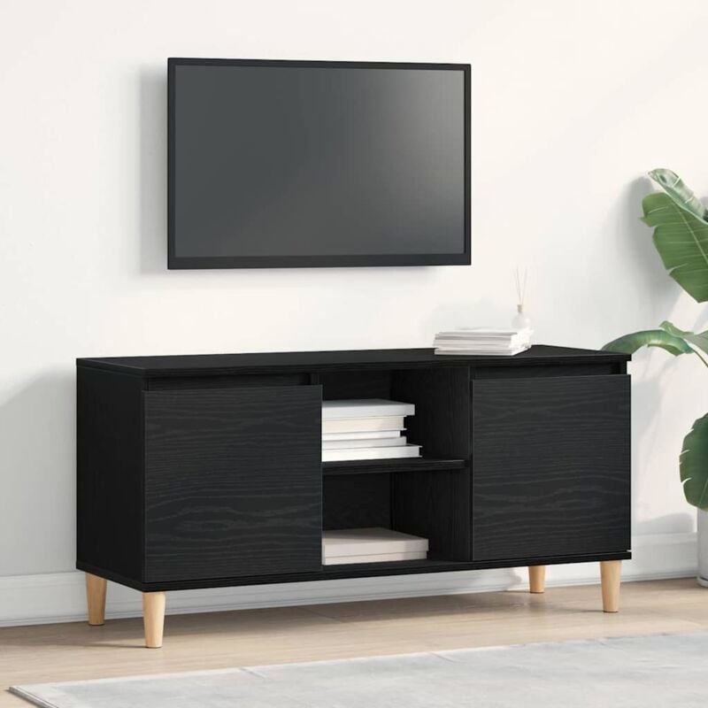 foto del prodotto vidaxl - mobile tv nero 102 x 35 x 50 cm legno multistrato