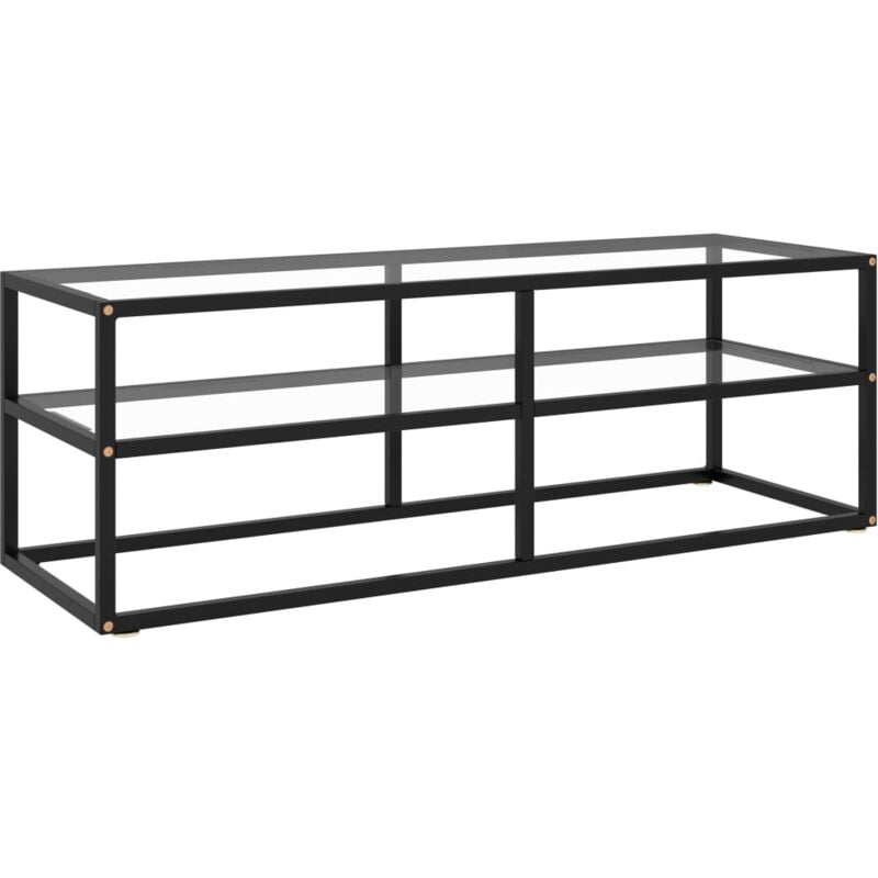 foto del prodotto vidaxl mobile tv nero con vetro temperato 120x40x40 cm