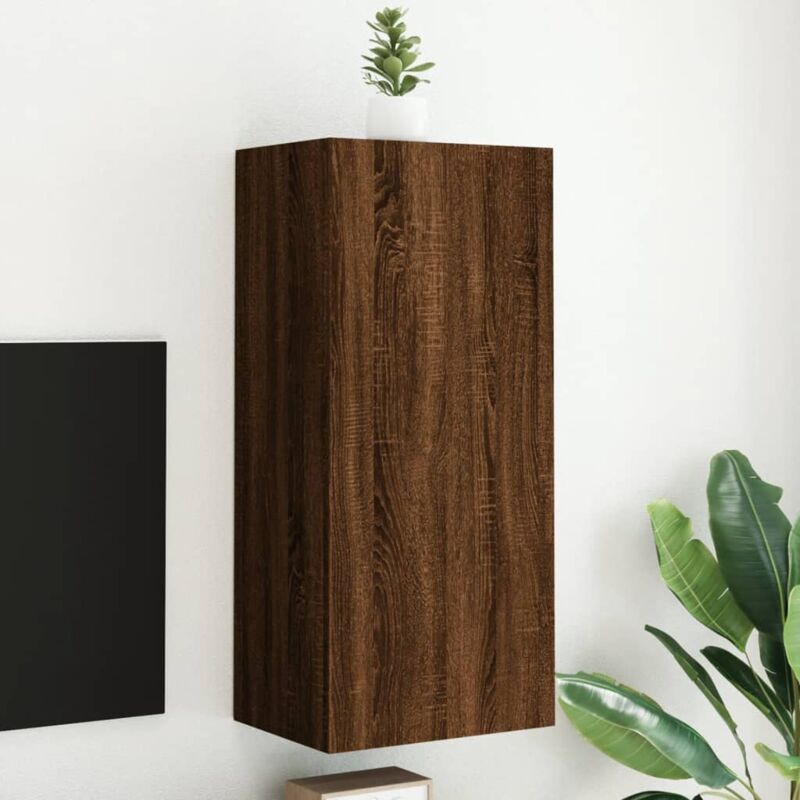 foto del prodotto vidaxl mobile tv parete rovere marrone 40,5x30x90 cm legno multistrato