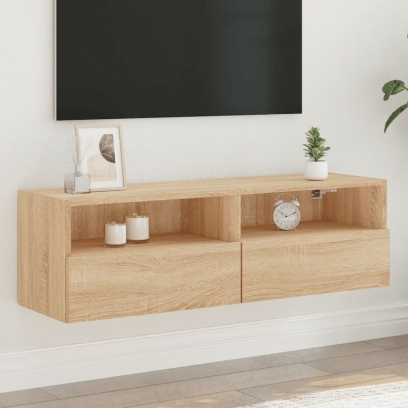 foto del prodotto vidaxl mobile tv parete rovere sonoma 100x30x30cm in legno multistrato