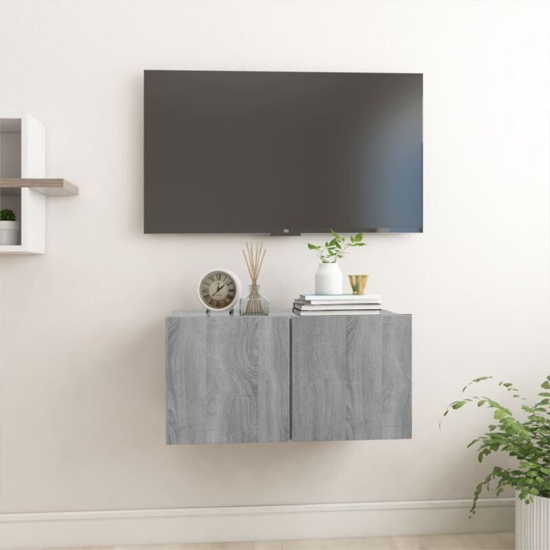 foto del prodotto vidaxl mobile tv pensile grigio sonoma 60x30x30cm in legno multistrato