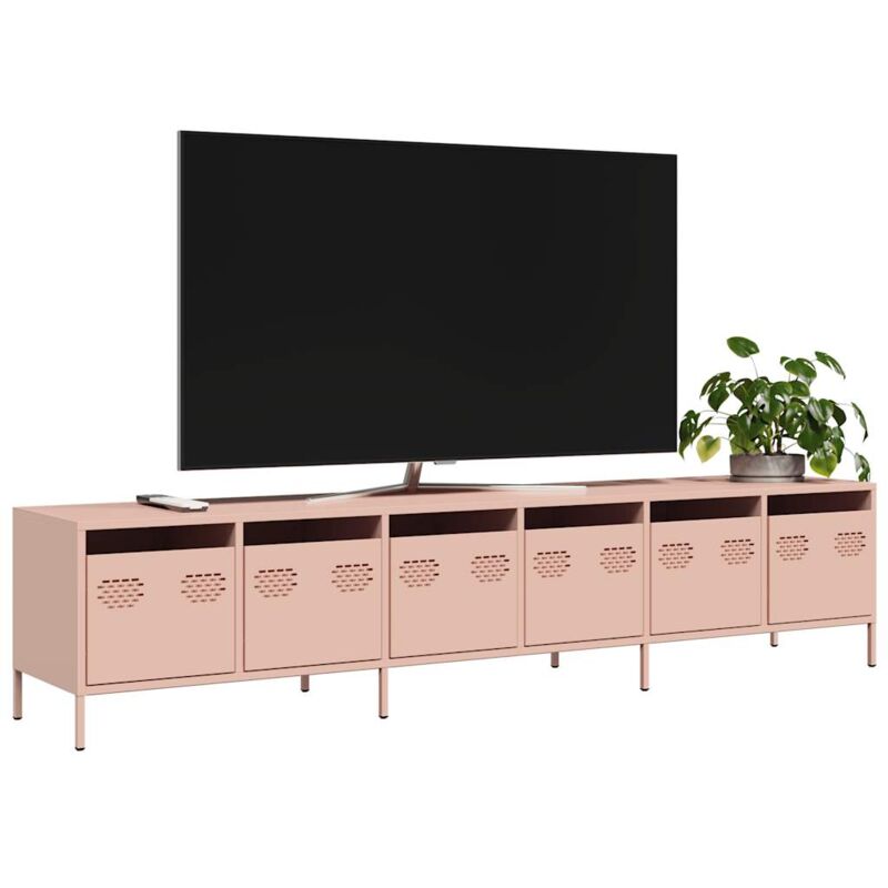 foto del prodotto vidaxl mobile tv rosa 202x39x43,5 cm in acciaio laminato a freddo