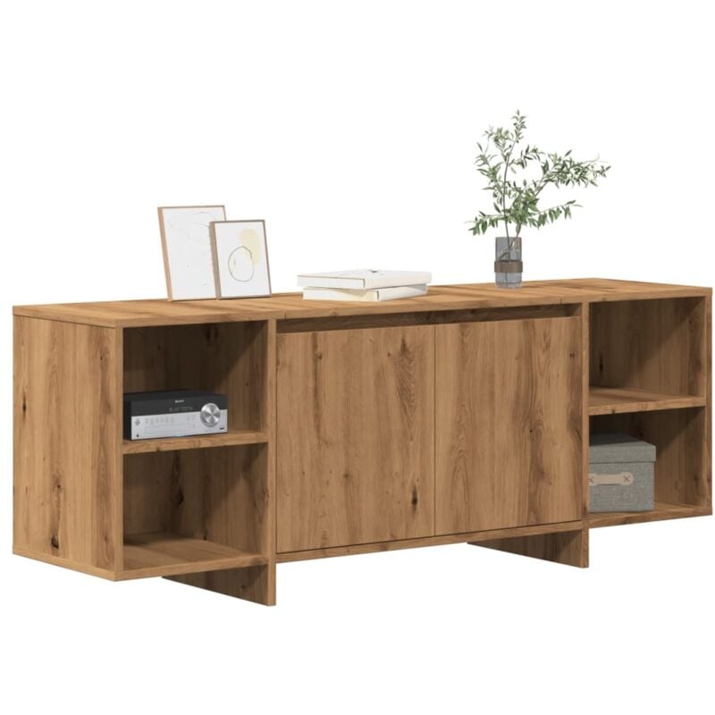 foto del prodotto vidaxl mobile tv rovere artigianale 130x35x50 cm in legno multistrato