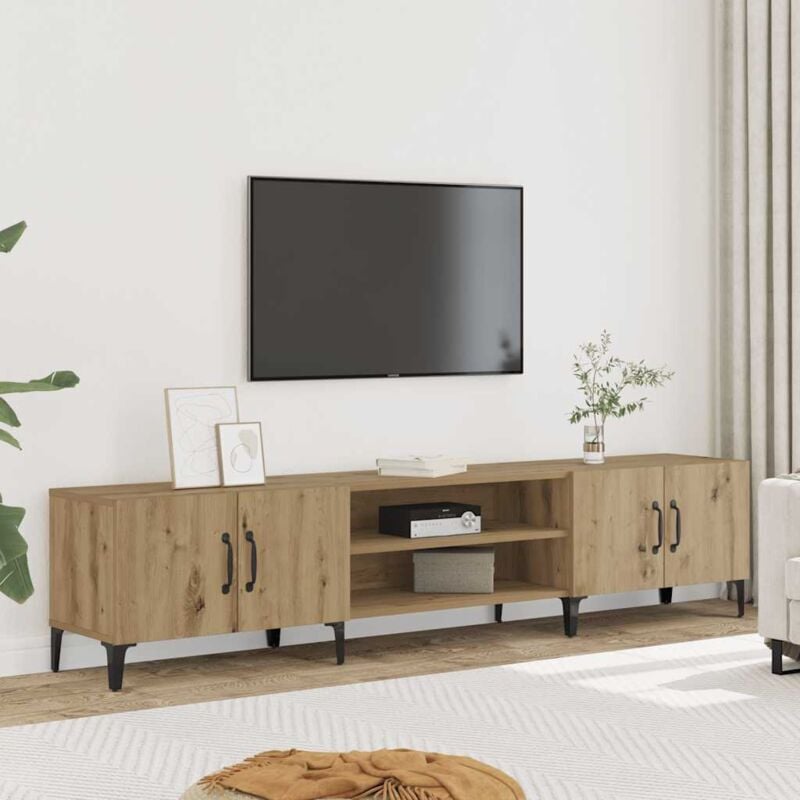 foto del prodotto vidaxl mobile tv rovere artigianale 180x31,5x40cm in legno multistrato