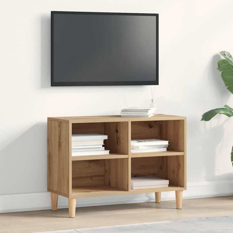 foto del prodotto vidaxl mobile tv rovere artigianale 69.5x30x50 cm legno ingegnerizzato