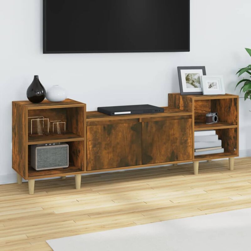 foto del prodotto vidaxl mobile tv rovere fumo 160x35x55 cm in legno multistrato
