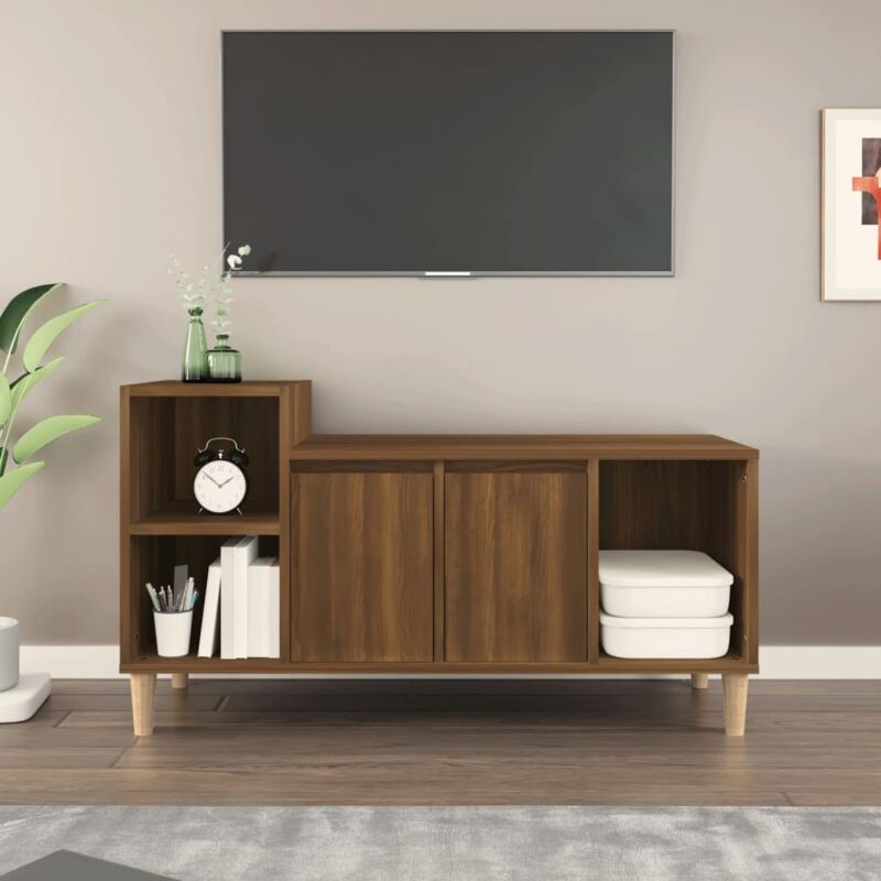 foto del prodotto vidaxl mobile tv rovere marrone 100x35x55 cm in legno multistrato