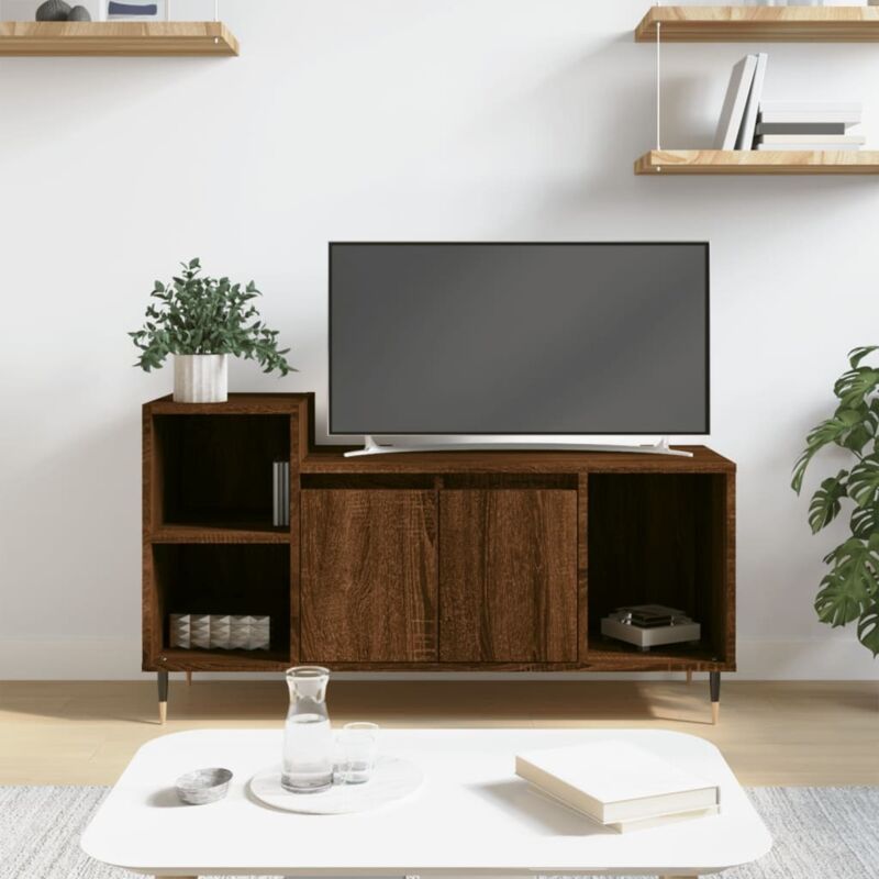 foto del prodotto vidaxl mobile tv rovere marrone 100x35x55 cm in legno multistrato