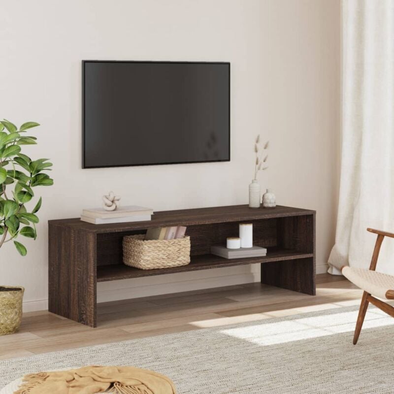 foto del prodotto vidaxl mobile tv rovere marrone 120x40x40 cm in legno multistrato