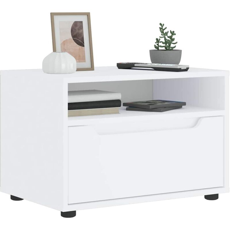 foto del prodotto vidaxl mobile tv visnes bianco 60x40x38 cm in legno multistrato
