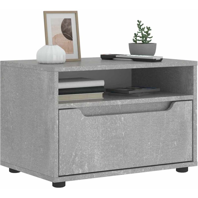 foto del prodotto vidaxl mobile tv visnes grigio cemento 60x40x38 cm legno multistrato