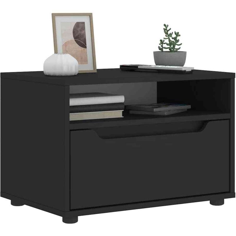 foto del prodotto vidaxl mobile tv visnes nero 60x40x38 cm in legno multistrato