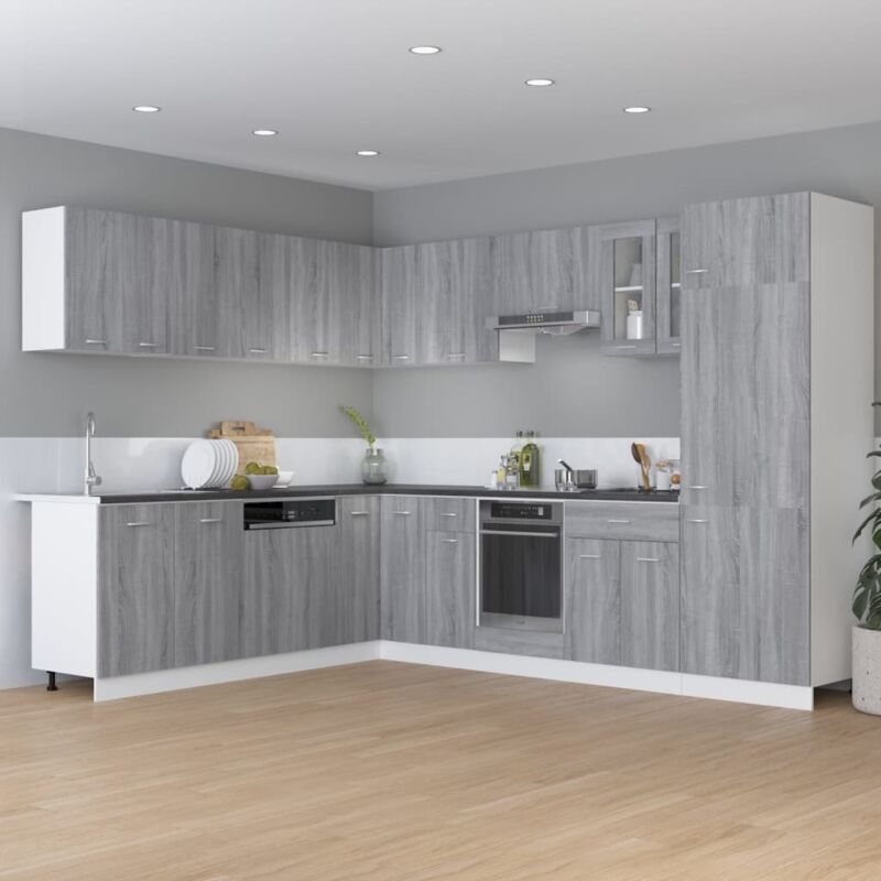foto del prodotto vidaxl mobiletto grigio sonoma 60x46x81,5 cm in legno multistrato