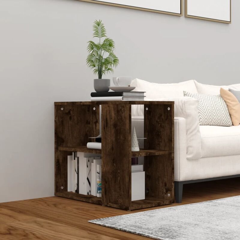 foto del prodotto vidaxl mobiletto laterale rovere fumo 60x30x50 cm in legno multistrato