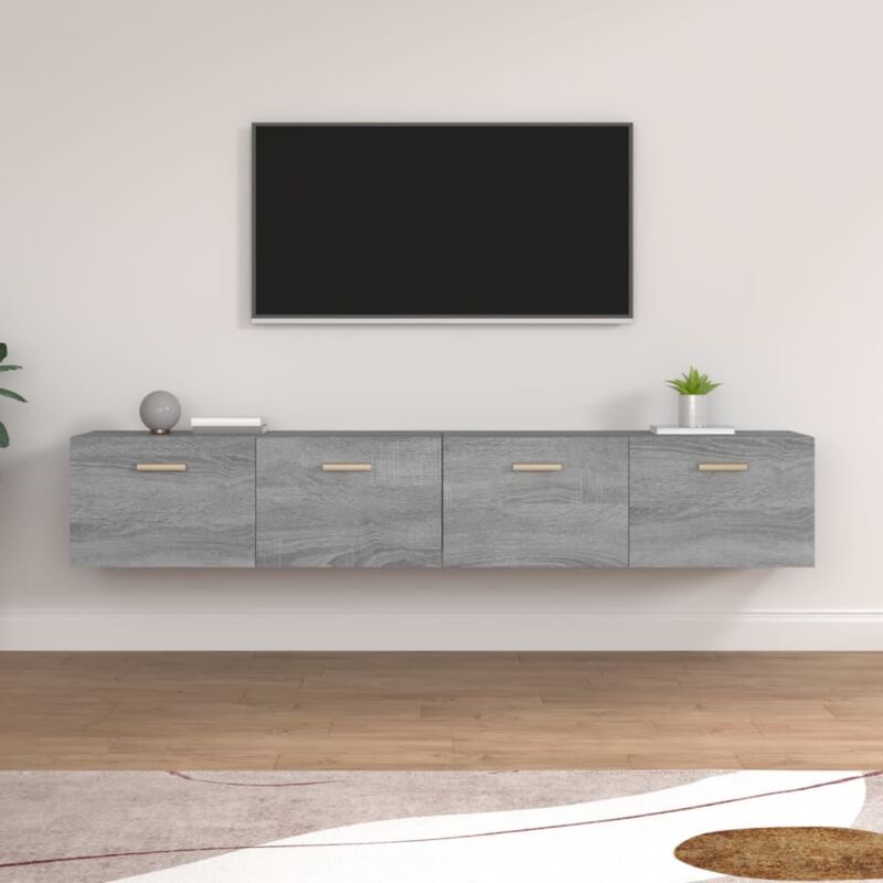 foto del prodotto vidaxl mobili parete 2 pz grigio sonoma 100x36,5x35 cm in multistrato