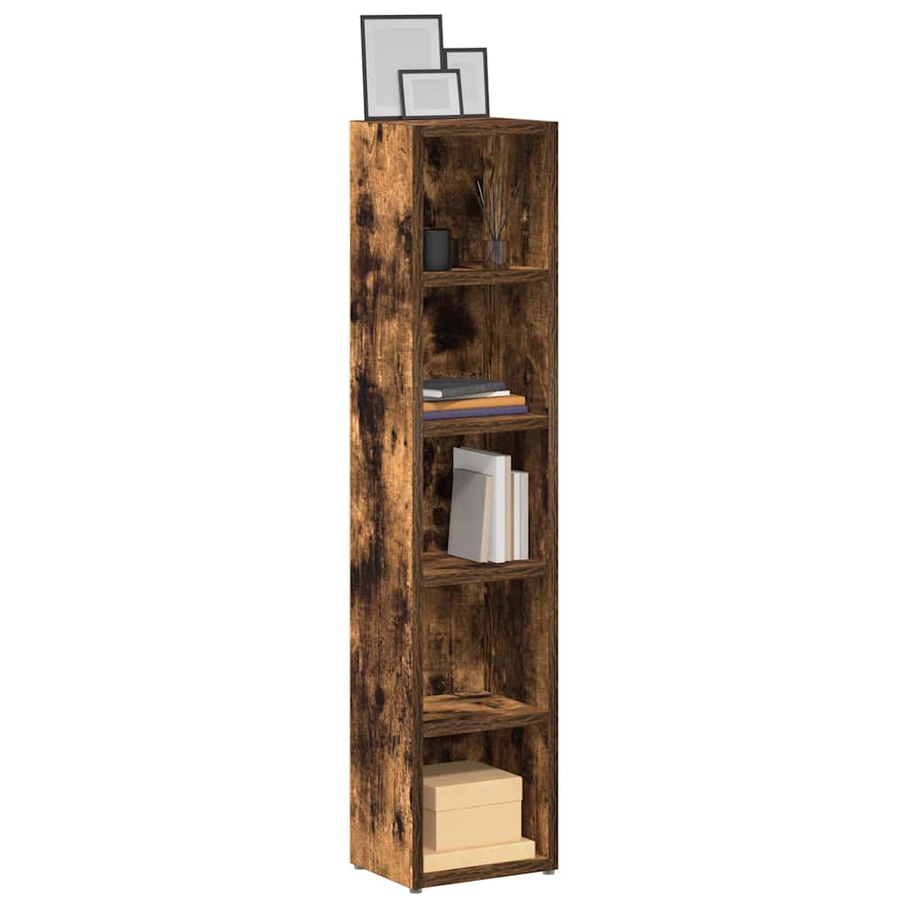 foto del prodotto vidaxl mobili porta cd 2pz rovere fumo 21x16x93,5cm legno multistrato