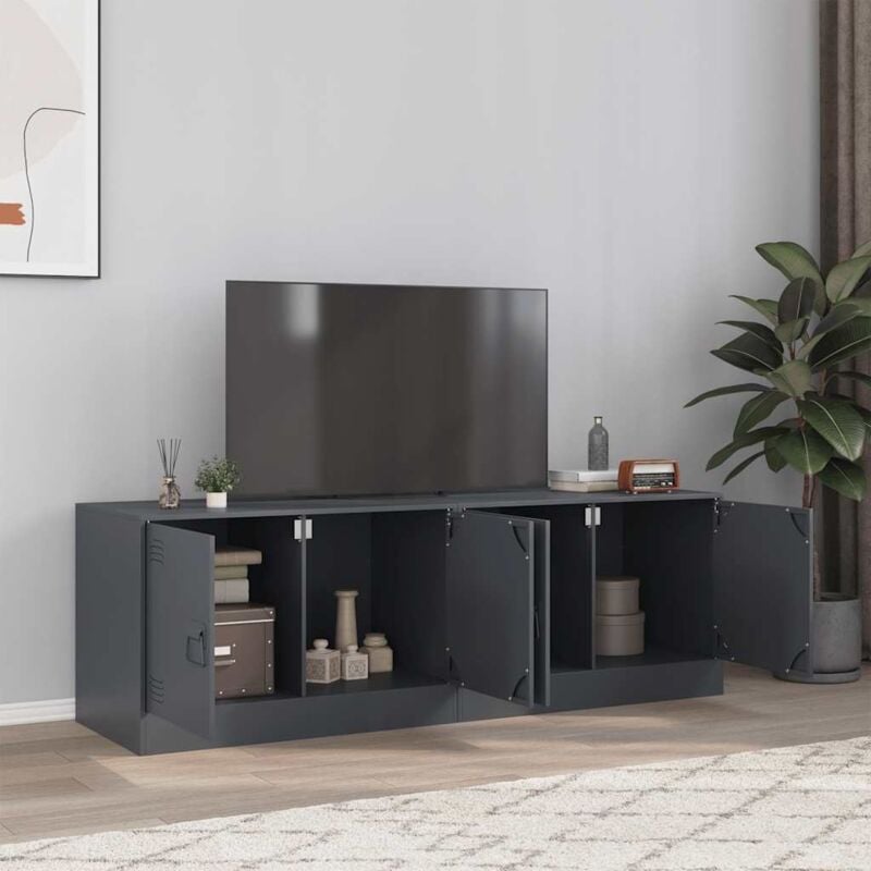 foto del prodotto vidaxl mobili tv 2 pz antracite 67x39x44 cm in acciaio